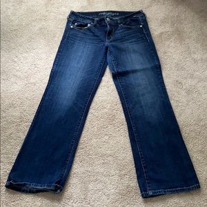 American Eagle Favorite Boyfriend dark wash jeans